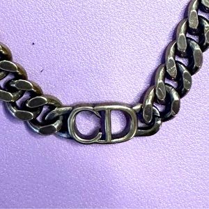 Repurposed DIOR Charm Choker Necklace